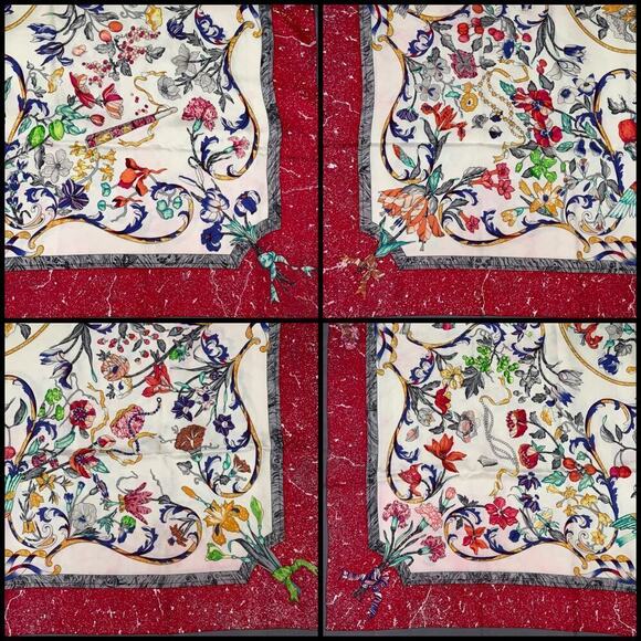 HERMES PIERRES D'ORIENT ET D'OCCIDENT SILK SCARF BY ZOE PAUWELS 90 CM SILK - Picture 4 of 16